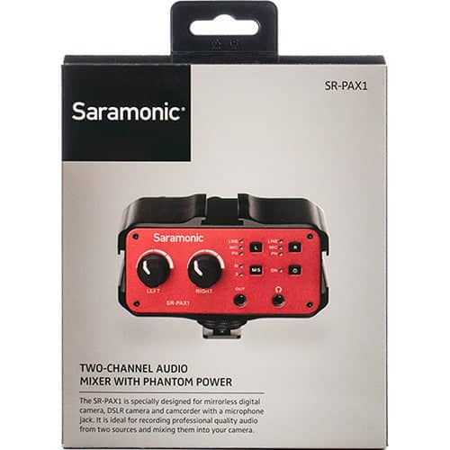Saramonic SR-PAX1 Two-Channel Audio Mixer, Preamp, Microphone Adapter - Image 3