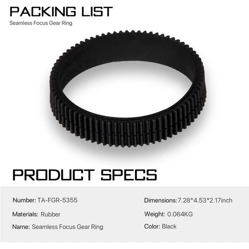 Tilta Seamless Focus Gear Ring for 53mm to 55mm Lens - Image 4